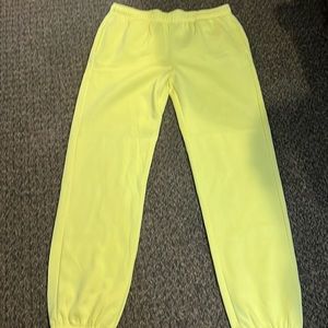 yellow sweat pants